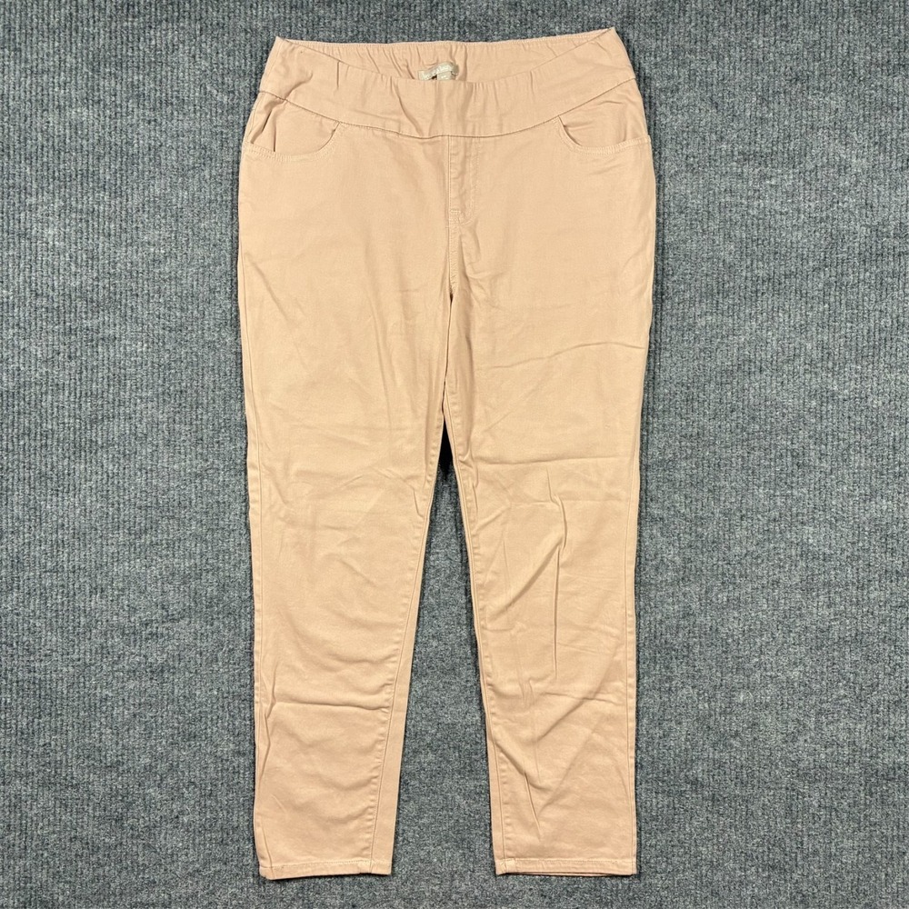 Woman Within Pants Size 16W Peach Pull On Stretch Comfort Casual High Rise